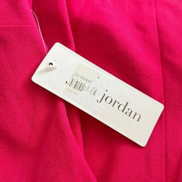 Julia Jordan Pink Black Colorblock Bow Shoulder A-Line Dress NWT Size 4 Cocktail - Picture 6 of 9
